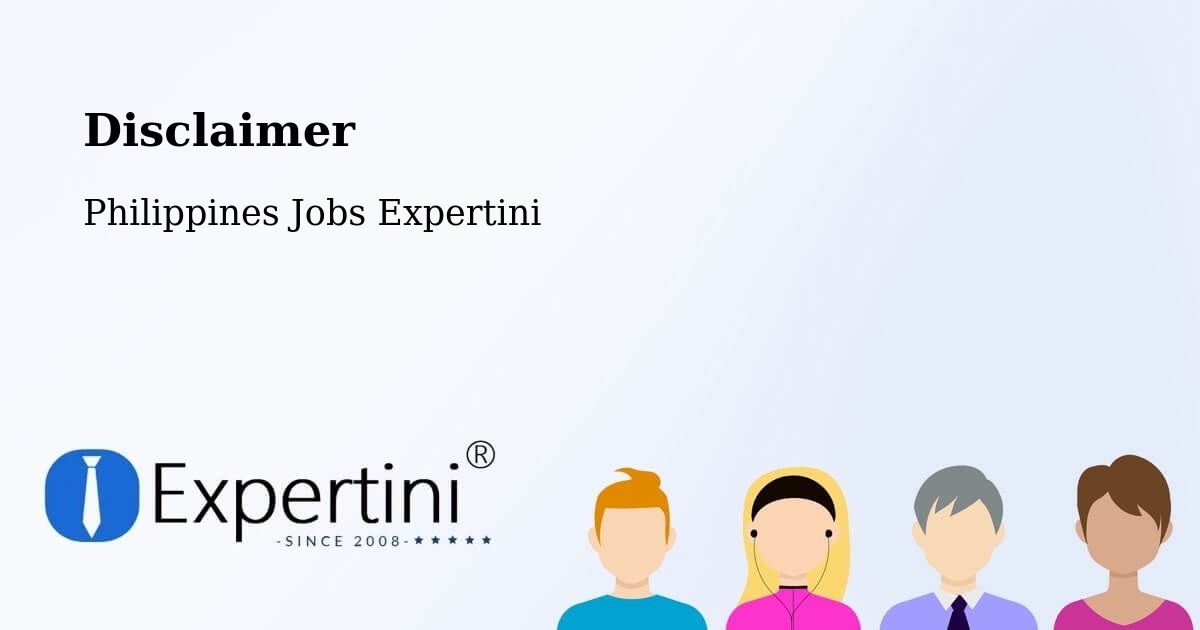 Disclaimer – San Ildefonso - Philippines Jobs Expertini